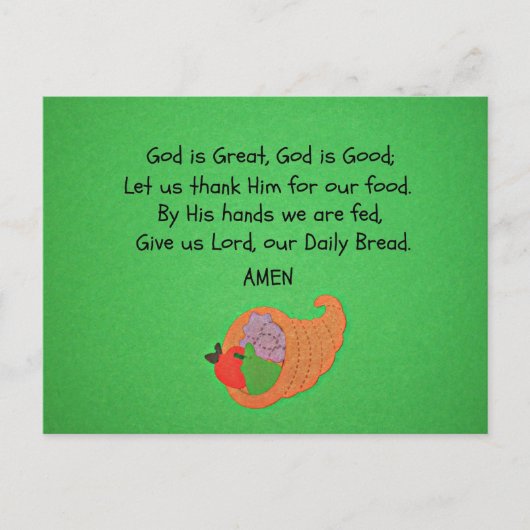 God is geweldig, God is goed... Briefkaart (Voorkant)