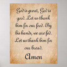 God is geweldig Mealtime Prayer