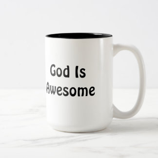 God is Geweldige Tweekleurige Koffiemok