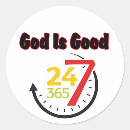 God is goed 247 sticker (Voorkant)