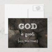 God is goed...Al de tijd van Aangepast Christelijk Briefkaart (Voorkant / Achterkant)