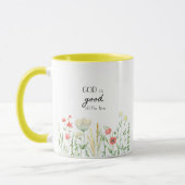 God Is Goed Altijd Bloemmotief Mok (Links)