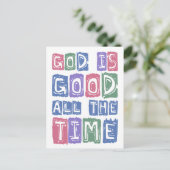 God is goed, altijd Retro geloof Briefkaart (Staand voorkant)