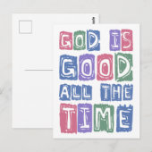 God is goed, altijd Retro geloof Briefkaart (Voorkant / Achterkant)