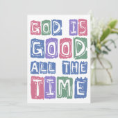 God is goed, altijd Retro geloof Kaart (Staand voorkant)