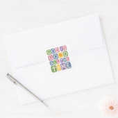 God is goed, altijd Retro geloof Vierkante Sticker (Envelop)