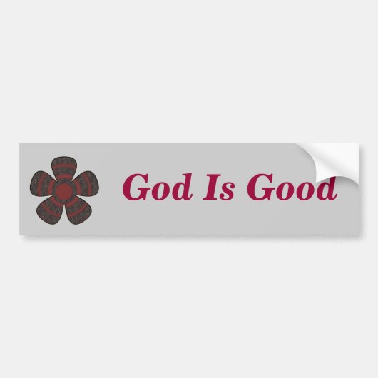 God is goed bumpersticker (Voorkant)