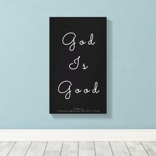 God is goed canvas afdruk (Insitu (Houten vloer))