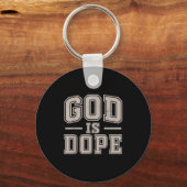 God is goed Christelijk Jezus Zoon Zuster Broeder  Sleutelhanger (Voorkant)