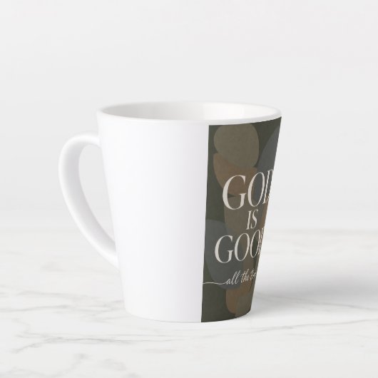 GOD IS GOED | Christelijk Latte Mok (Linkerhoek)