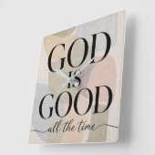 GOD IS GOED | Christelijk Vierkante Klok (Hoek)