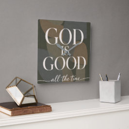 GOD IS GOED | Christelijk Vierkante Klok