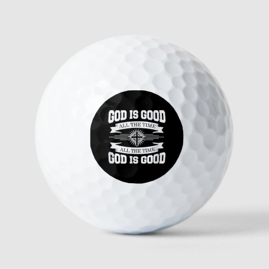 God is goed de hele tijd - Christelijk Golfballen (Voorkant)