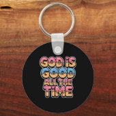 God Is Goed De Hele Tijd Christelijk Ijs Drip Sleutelhanger (Voorkant)