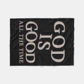 God is goed de hele tijd Christelijke Mannen tiene Fleece Deken (Voorkant (Horizontaal))