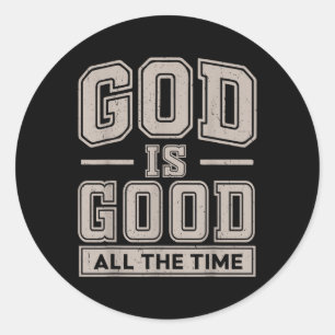 God is goed de hele tijd Christelijke paasvrouwen  Ronde Sticker