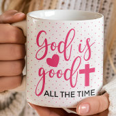God is goed de hele tijd dat Polka Dot Christelijk Koffiemok