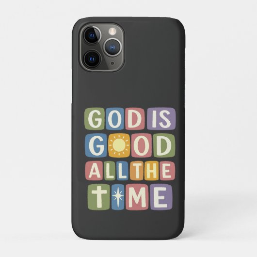 God is goed de hele tijd Retro geloof Case-Mate iPhone Case (Achterkant)