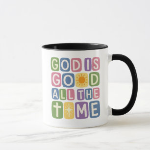 God is goed de hele tijd Retro geloof Mok