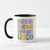 God is goed de hele tijd Retro geloof Mok (Links)