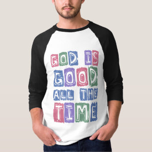 God is goed de hele tijd Retro geloof T-shirt