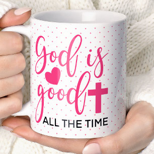 God Is Goed Elke Keer Stippen Christelijk Koffiemok