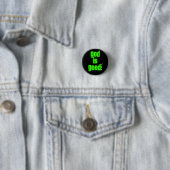 God is goed! - Gepersonaliseerd - Aangepast.. - Ge Ronde Button 3,2 Cm (In situ)