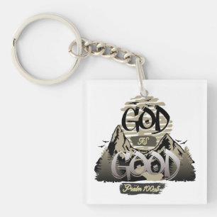 God is goed - Inspirerend Christelijk ontwerp Sleutelhanger
