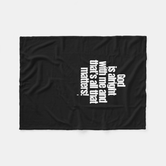 God is goed met mij en dat is alles! stic fleece deken (Voorkant (Horizontaal))