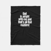 God is goed met mij en dat is alles! stic fleece deken (Voorkant)