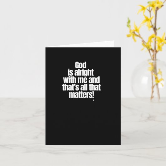 God is goed met mij en dat is alles! stic kaart (Gele Bloem)