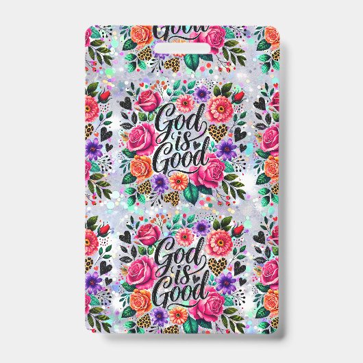 God is Goed Religieus Christelijk Cadeau Badge Ree (Voorzijde)