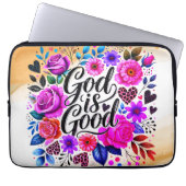 God is goed religieus citaat Elektronica Toegangst Laptop Sleeve (Voorkant)