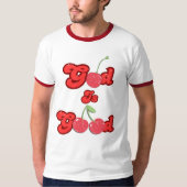 God is goed retro kersen t-shirt unisex (Voorkant)