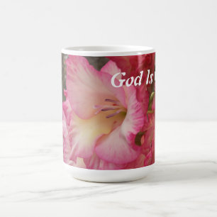God is goed - Roze bloem Mok