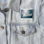 God is goed vierkante button 5,1 cm (In situ)