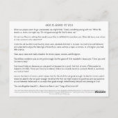 God is goed voor jou (SJNS) Briefkaart (Achterkant)