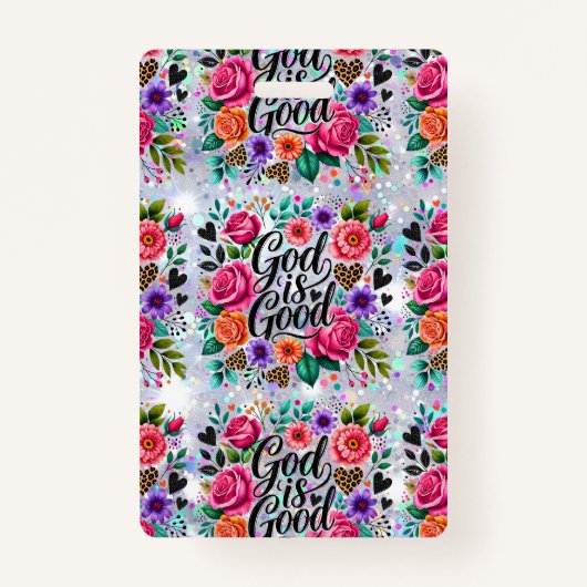 God is Goede Religieuze Christelijke Gift Badge Re (Achterkant)