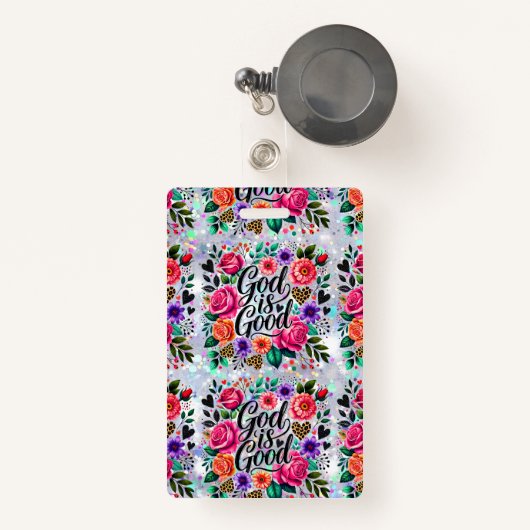 God is Goede Religieuze Christelijke Gift Badge Re (Voorkant met intrekbare)