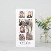 God is Goede religieuze Kerstmis foto collage kaar Feestdagenkaart (Staand voorkant)