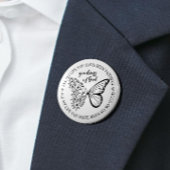 God is goede vlinder bloemen ronde button 7,6 cm