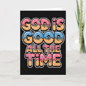 God Is Good All The Time Christian Ice Cream Drip Kaart (Voorkant)