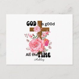 God is good all the time Christian saying Briefkaart