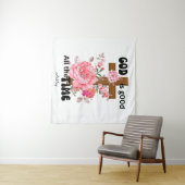 God is good all the time Christian saying  Wandkleed (In Situ (horizontaal))