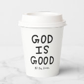 God is good all the time papieren bekers (Achterkant)