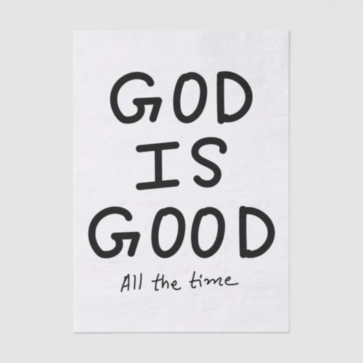 God is good all the time tissuepapier (Voorkant)
