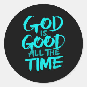 God Is Good Altijd Ronde Sticker