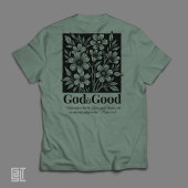 God Is Good Floral Scripture Inspirational Tri-Blend Shirt