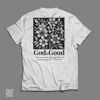 God Is Good Floral Scripture Inspirational Tri-Blend Shirt