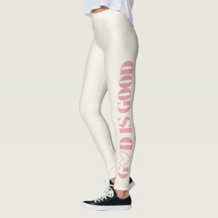 "'God Is Good' Gebedsbijeenkomst op Warm Cream" Leggings
